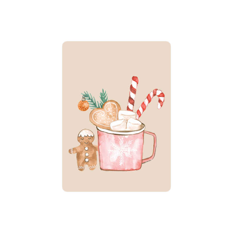 Herkkumuki-joulukortti